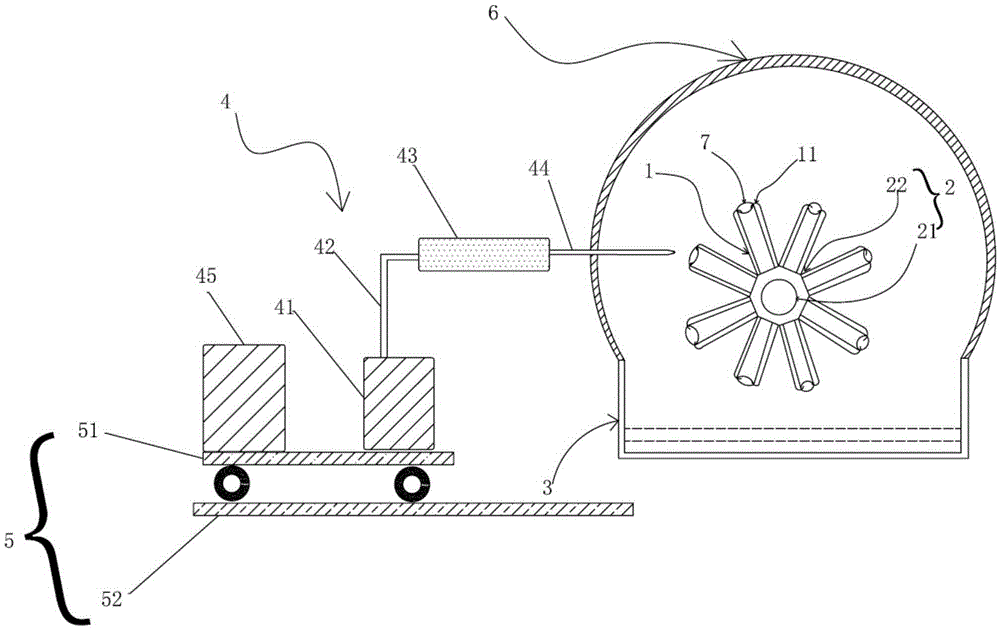 Test tube double-spray-washing and spin-drying device