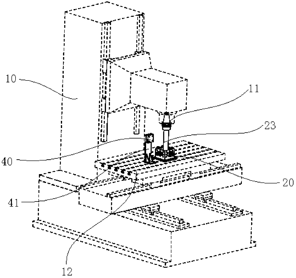 Non-contact detecting system of running dynamic stiffness of machine tool spindle