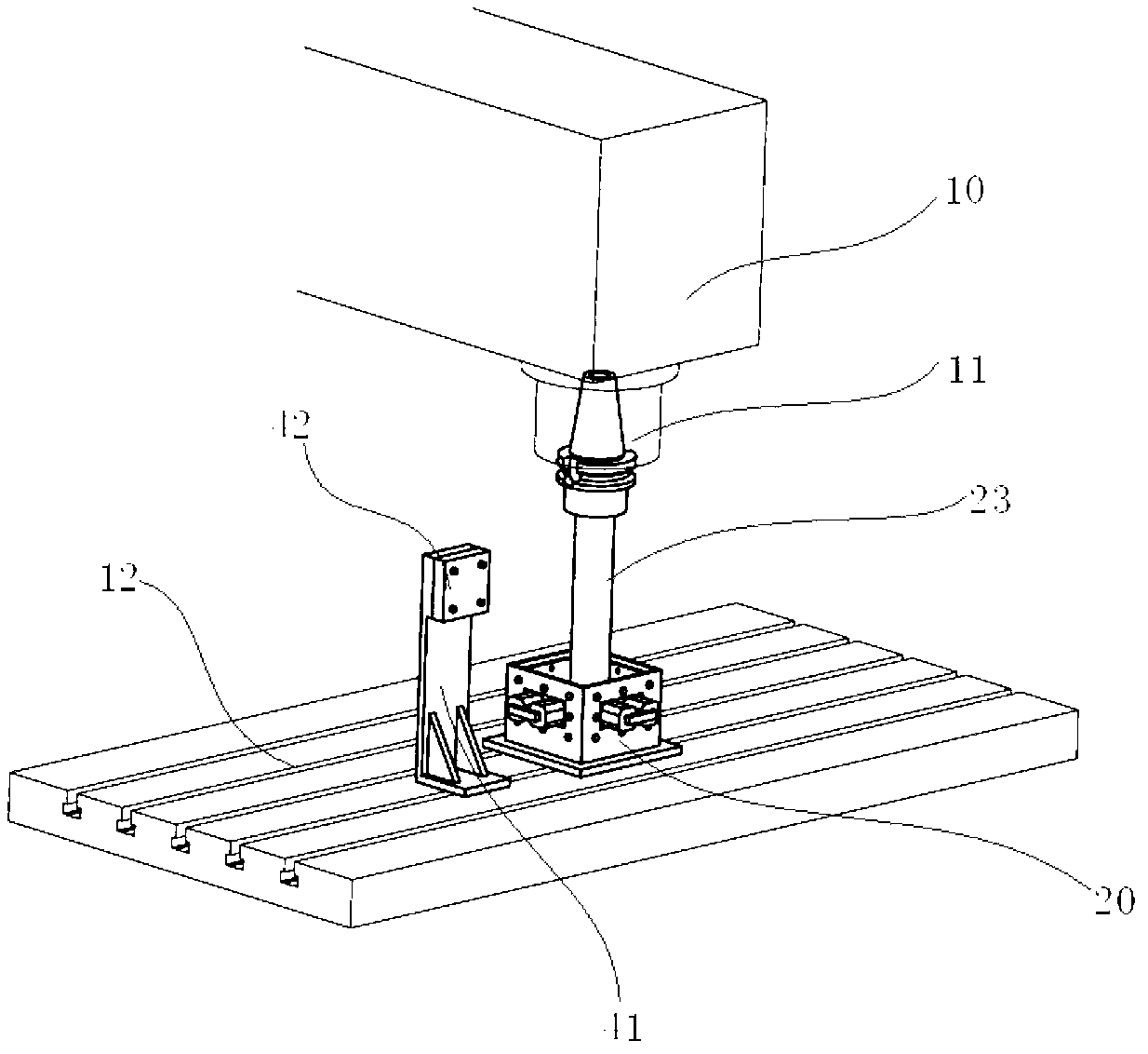 Non-contact detecting system of running dynamic stiffness of machine tool spindle