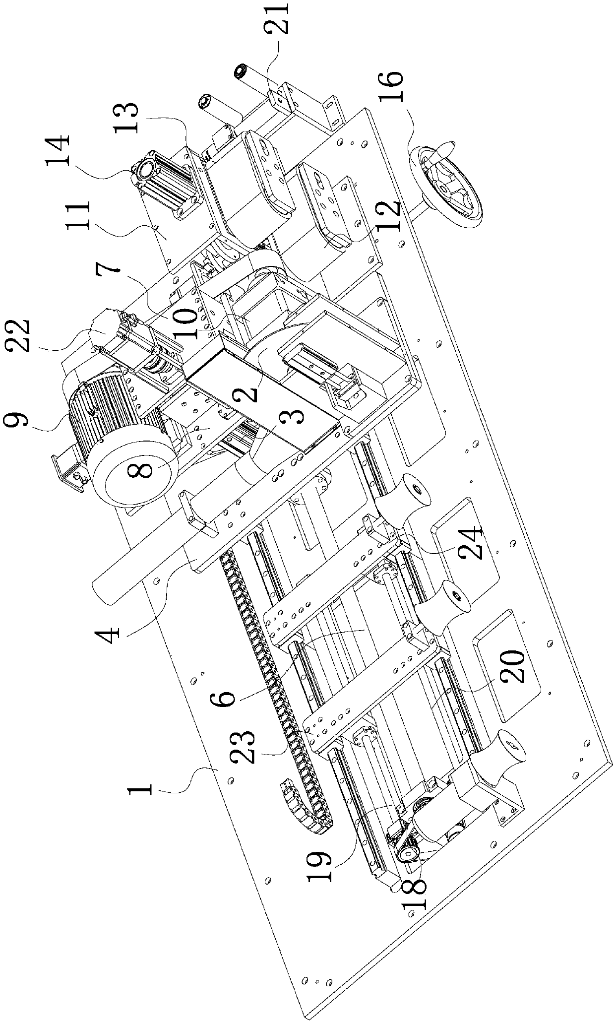 Automobile sealing strip follow-up sawing machine