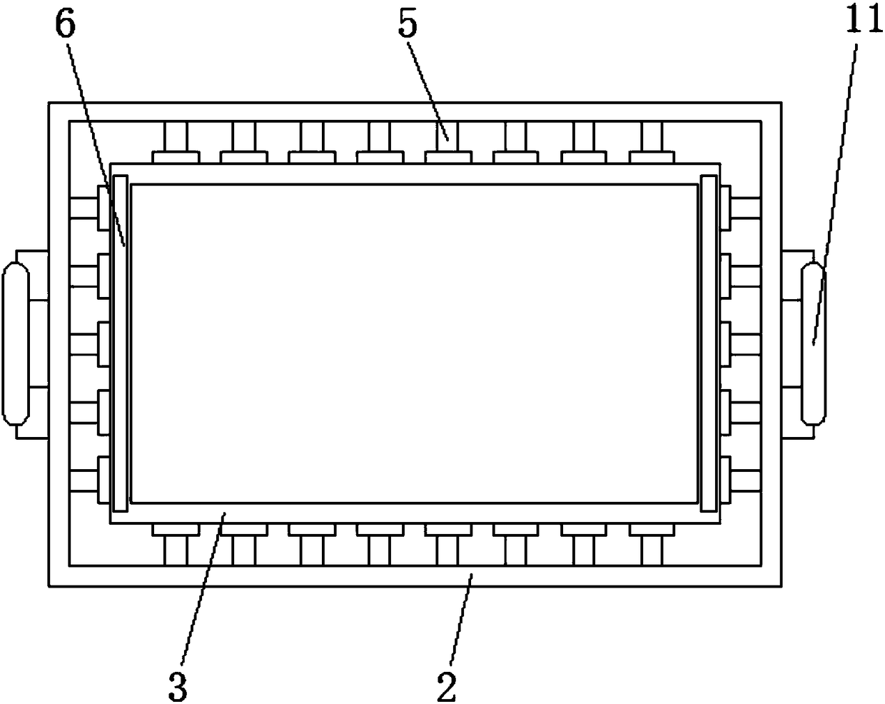 Dampproof foam packing container adopting novel isolation cavity structure