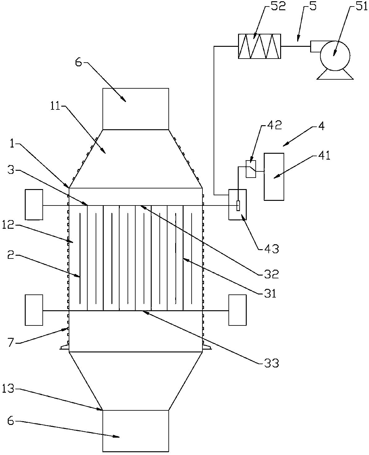 Efficient tubular plate vertical current wet-type electrostatic dust collector