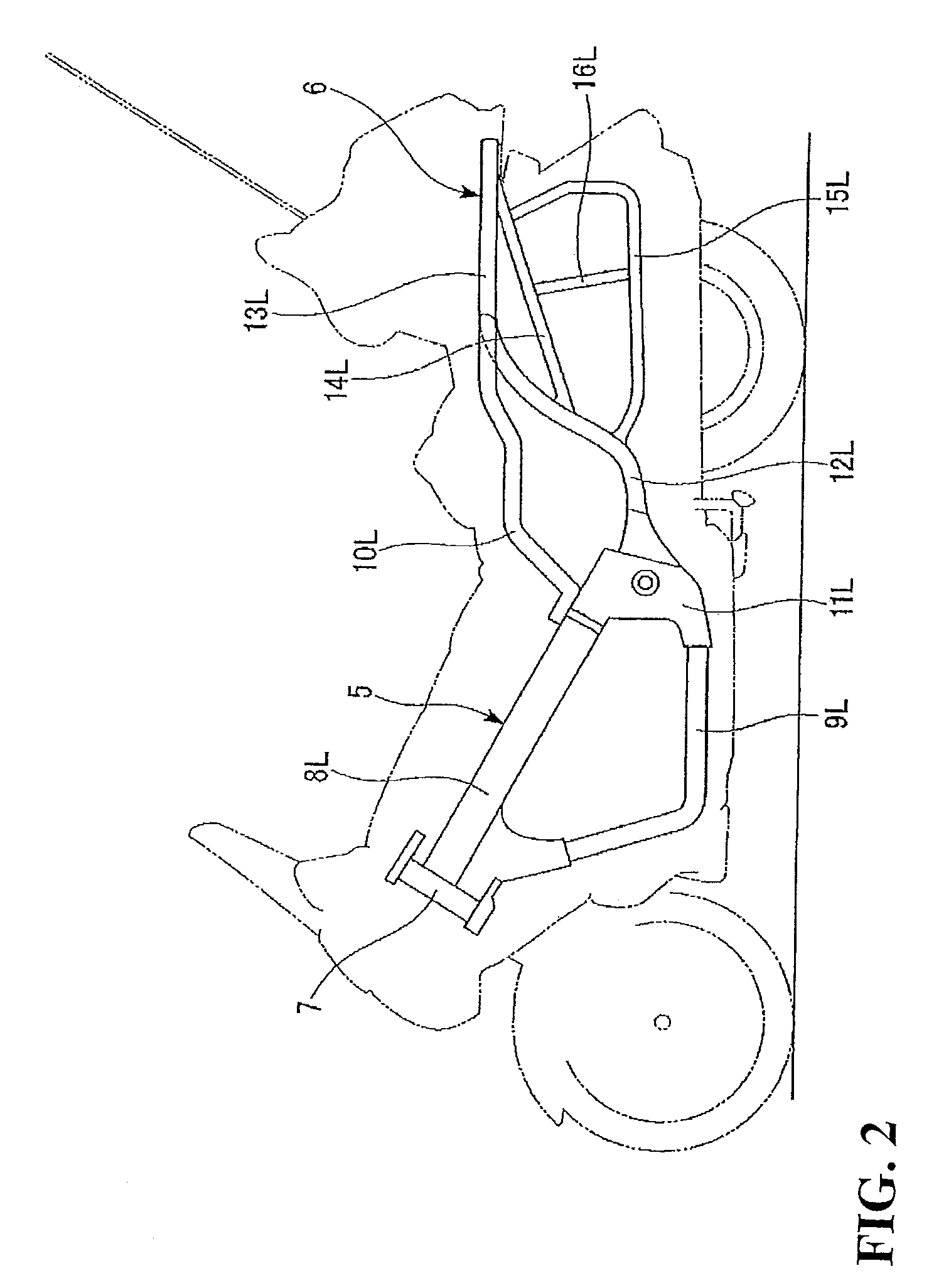 Rear structure of straddle-ride type vehicle