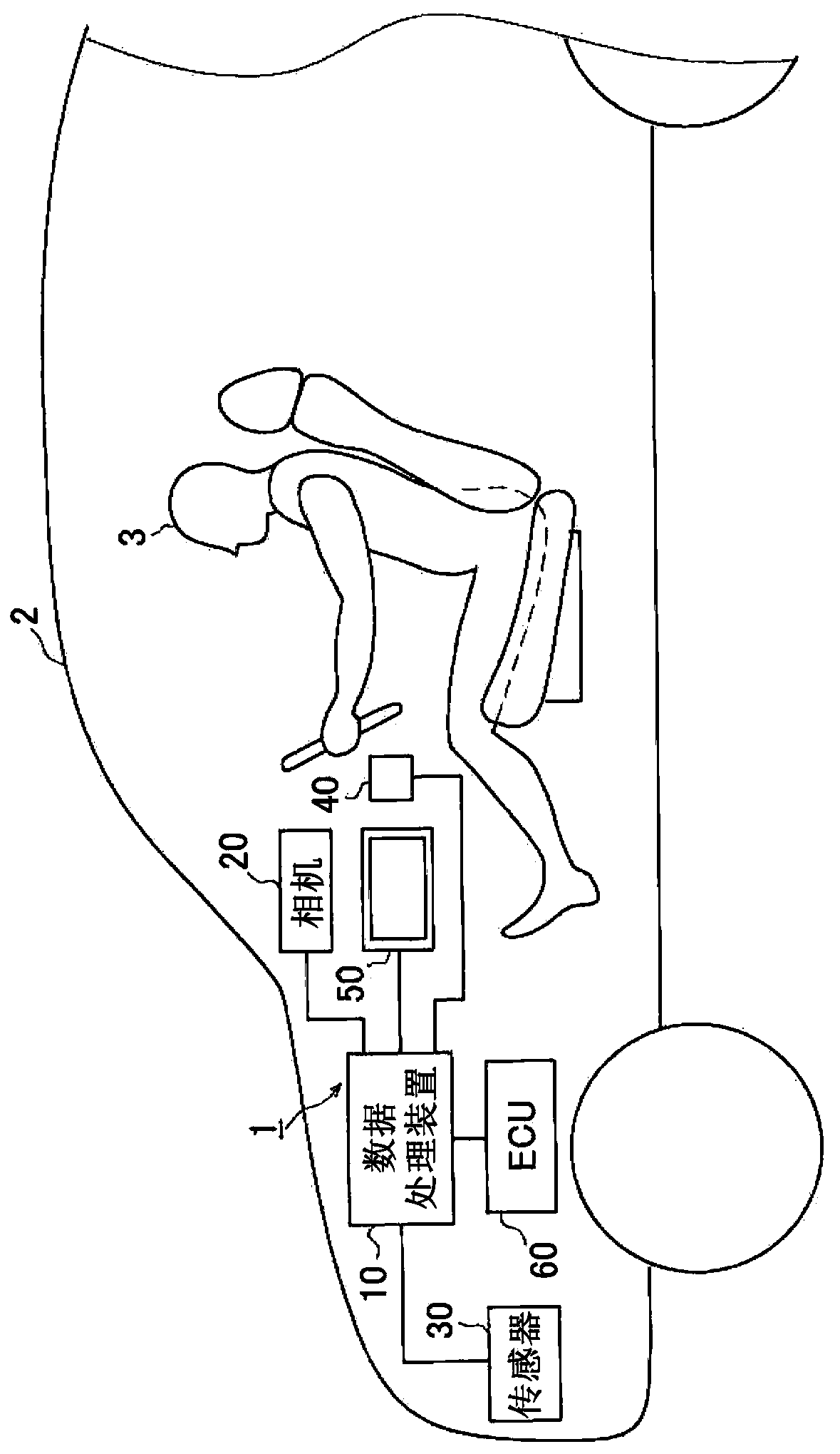 Data processing device, monitoring system, awakening system and data processing method