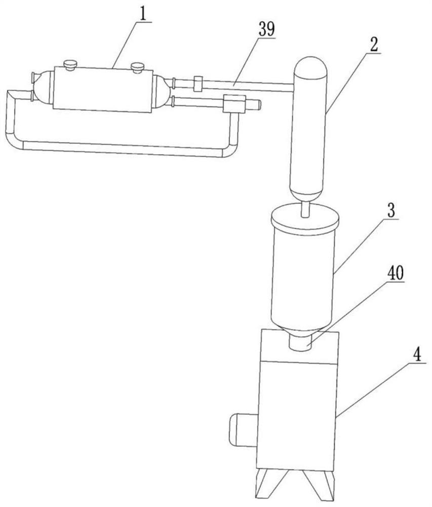 A bitumen flue gas purification device