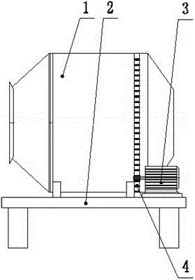 Drum-type feed stirring machine