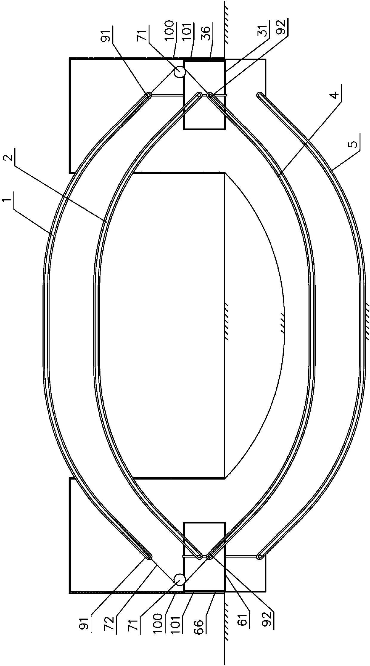 Street-crossing energy-saving elevator