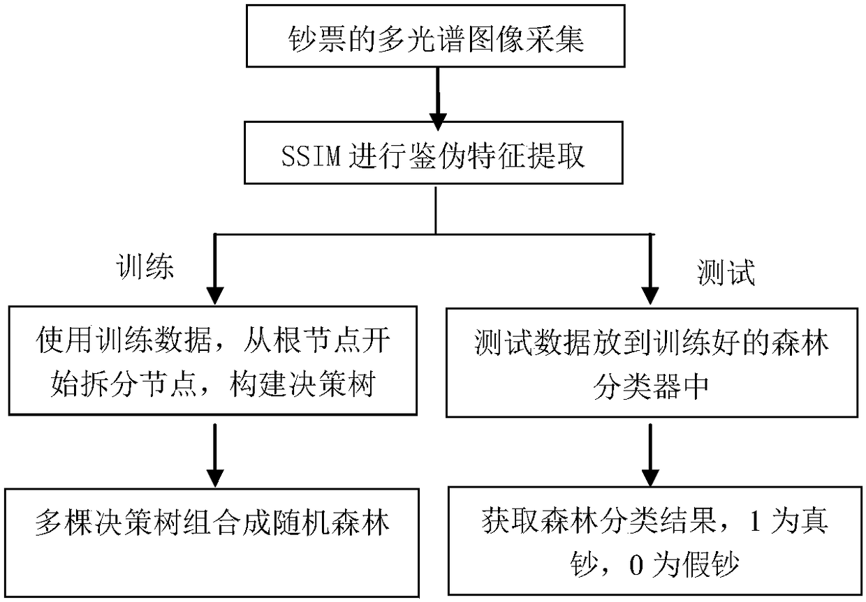 A banknote authentication method based on random forest