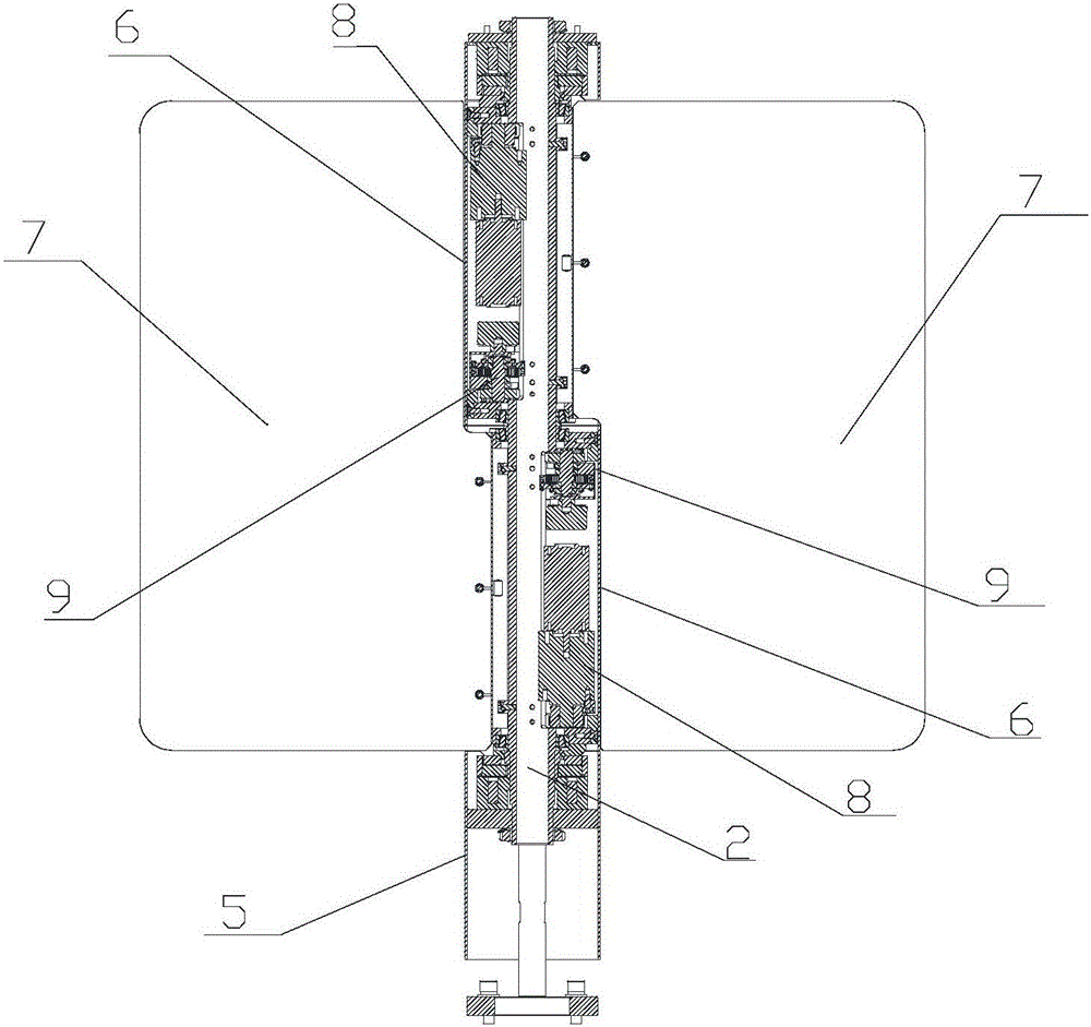 Novel swinging brake with coaxial double core