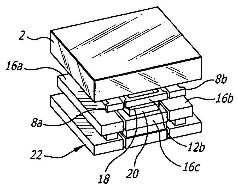 Electrically controlled tiltable microstructures