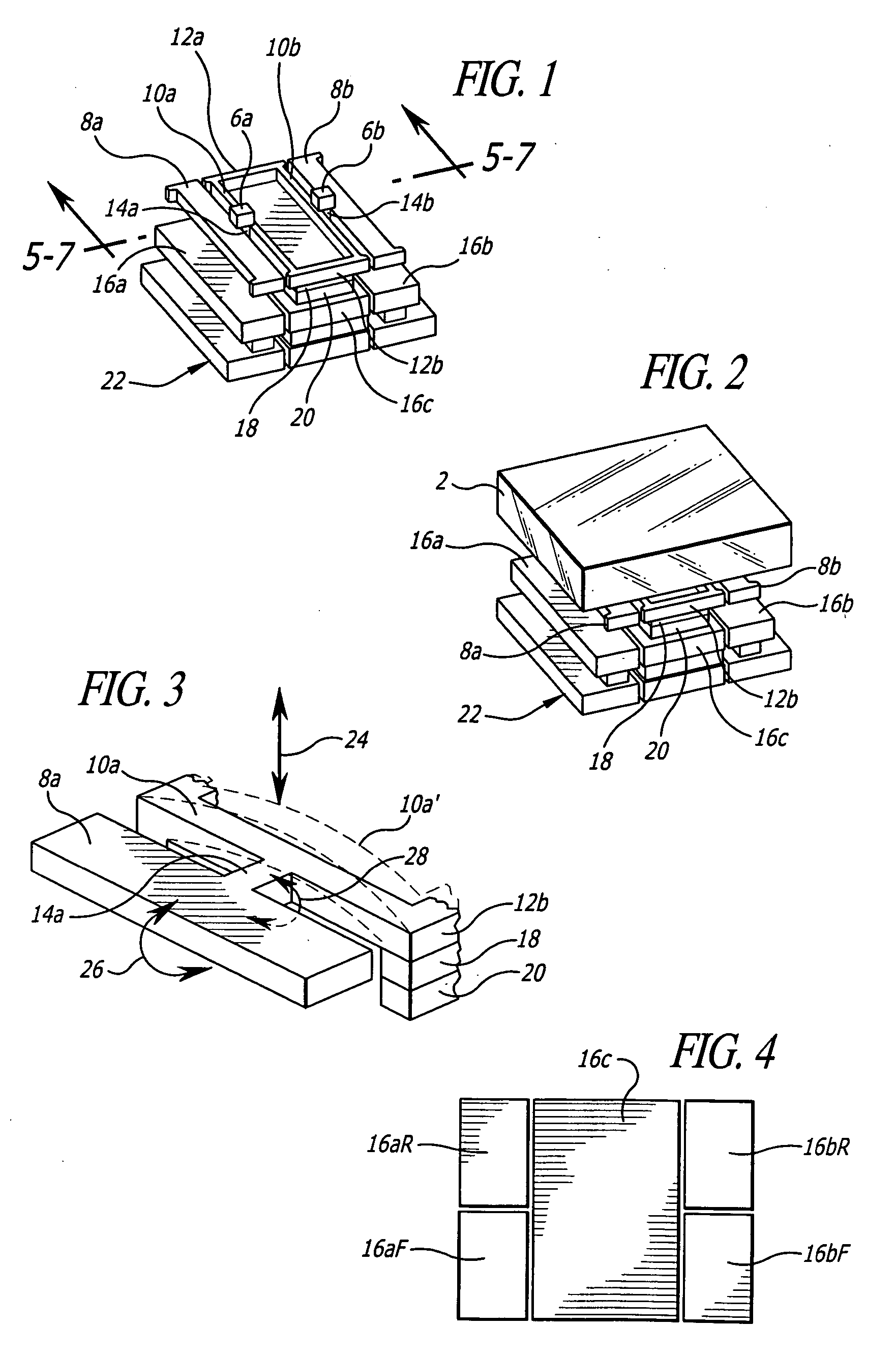 Electrically controlled tiltable microstructures