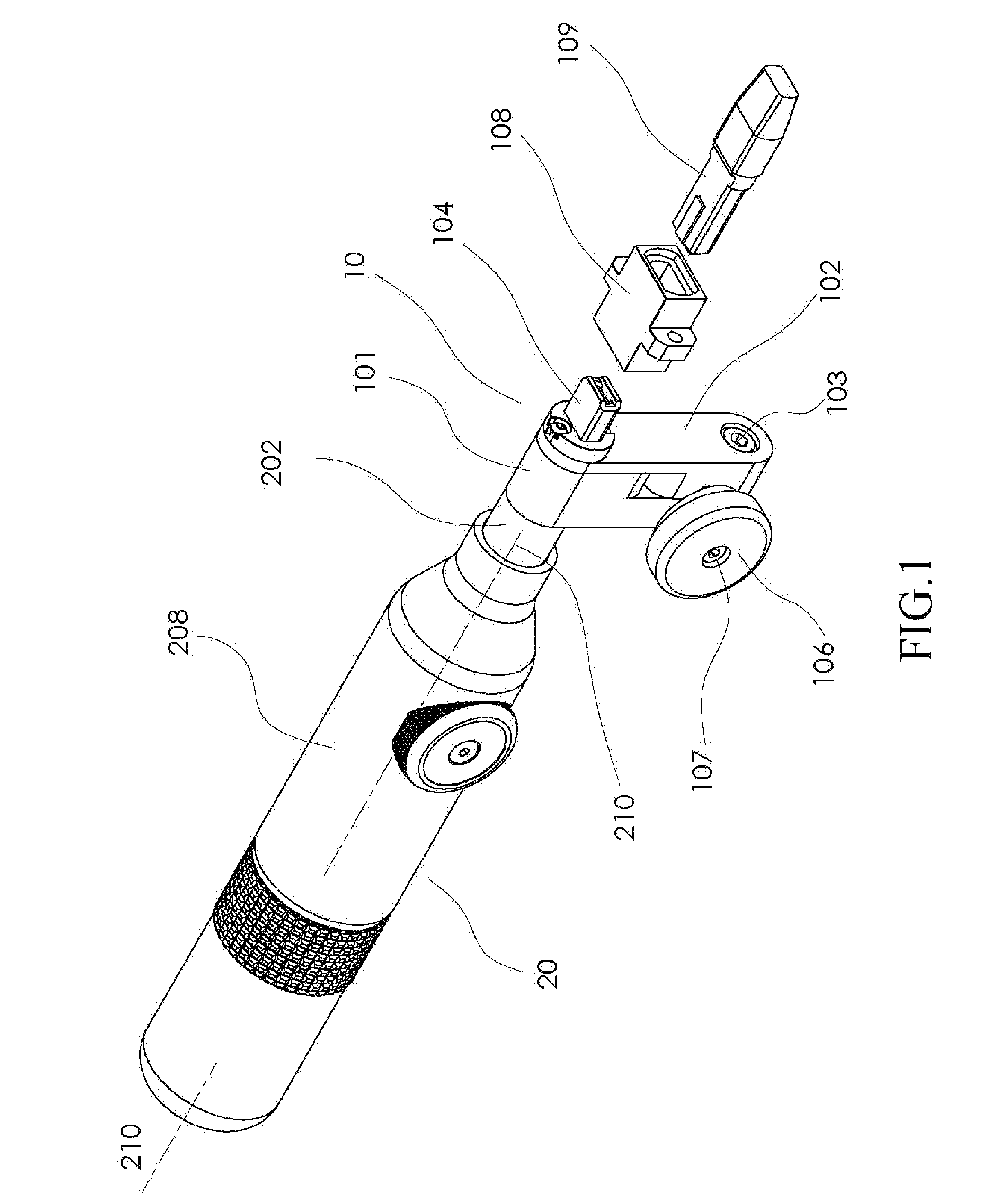 Adaptive device for shifting imaging axis across fiber-optic endfaces in multi-fiber connector for inspection