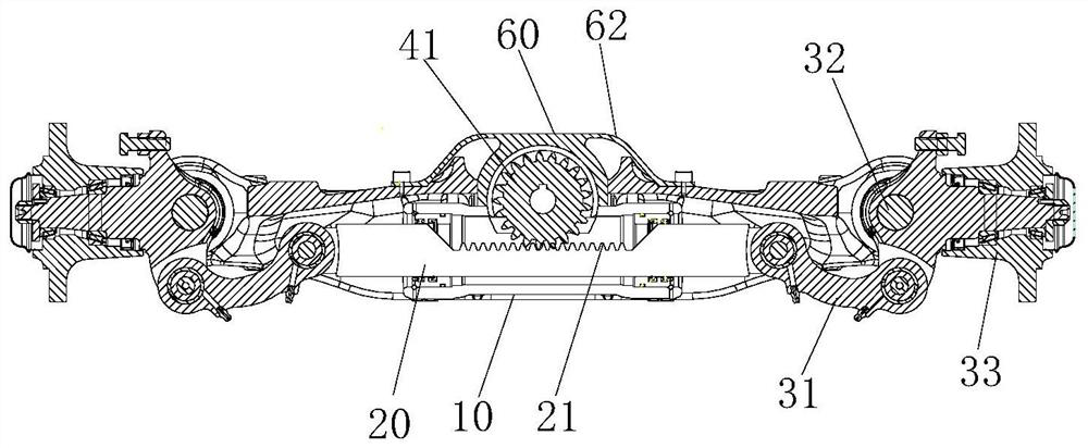 Electric steering structure of counterbalance forklift truck