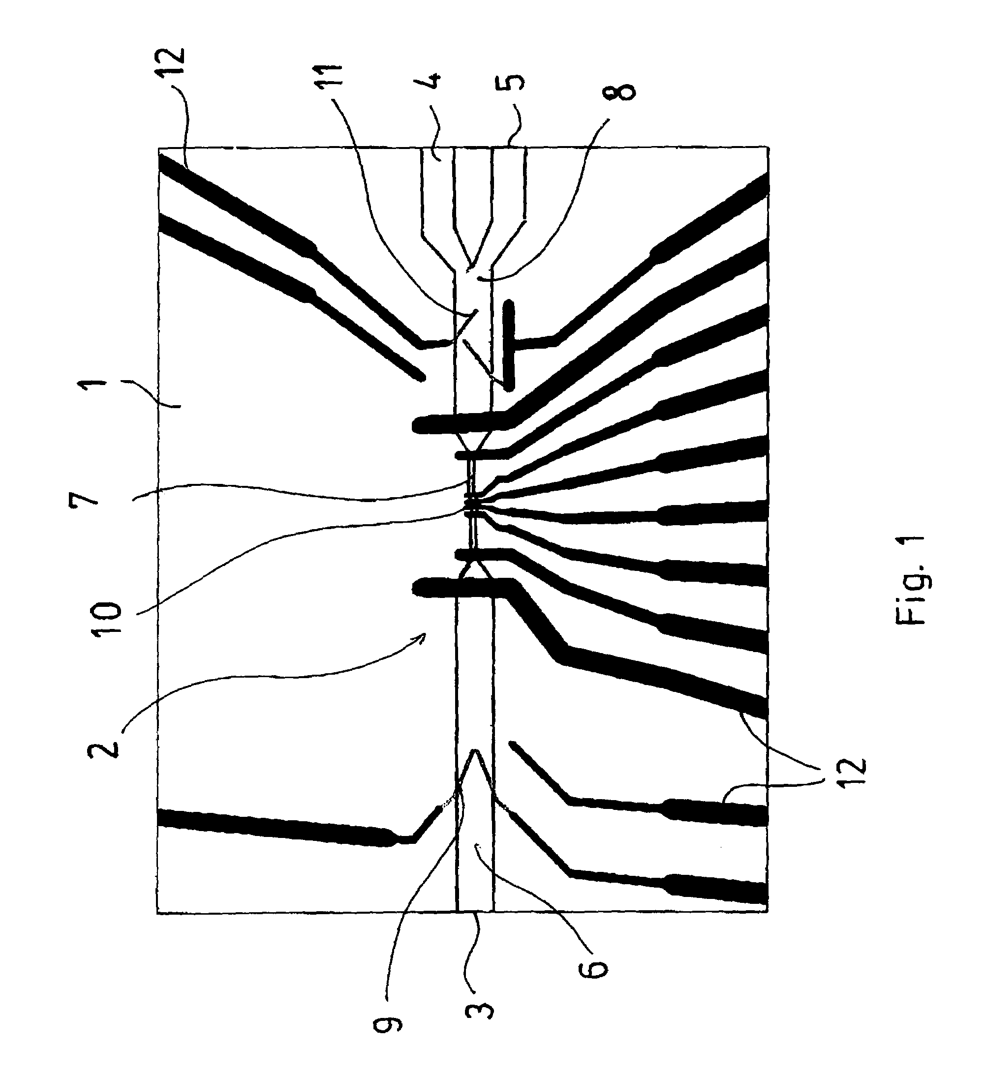 Microfluidic component and method for sorting particles in a fluid