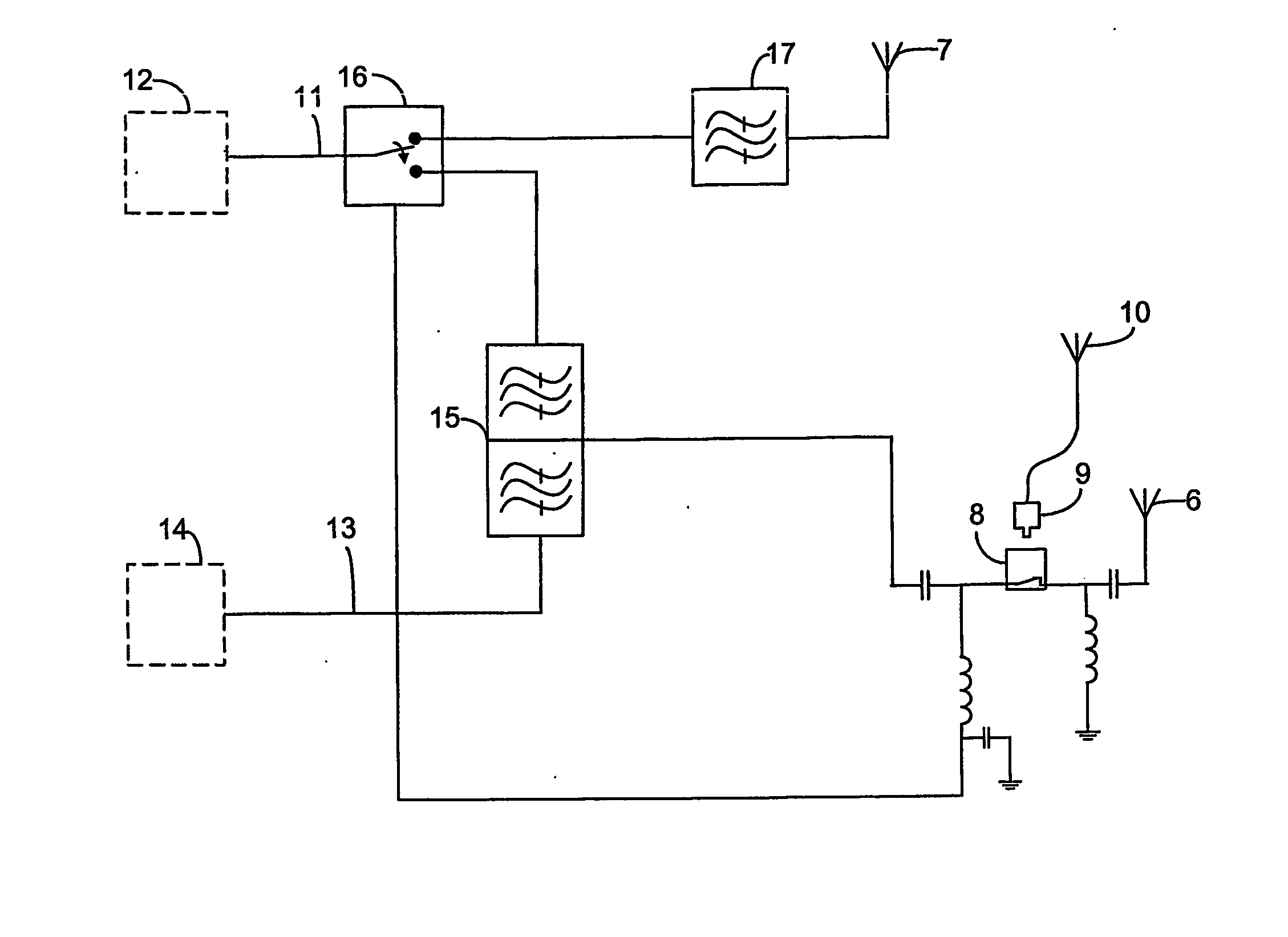 Switchable antenna arrangement