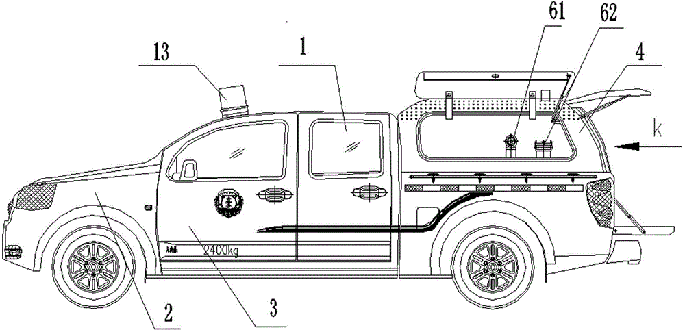 High-pressure fine water mist fire vehicle