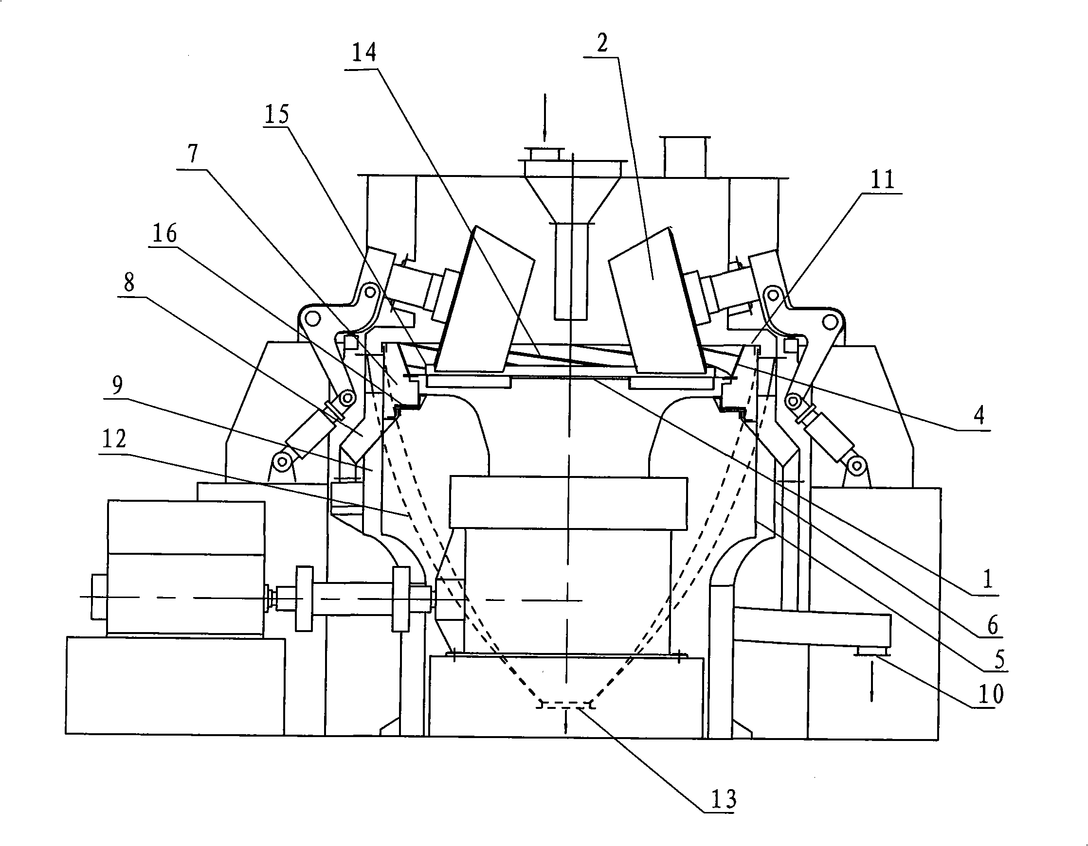 Internal screening roller type vertical mill