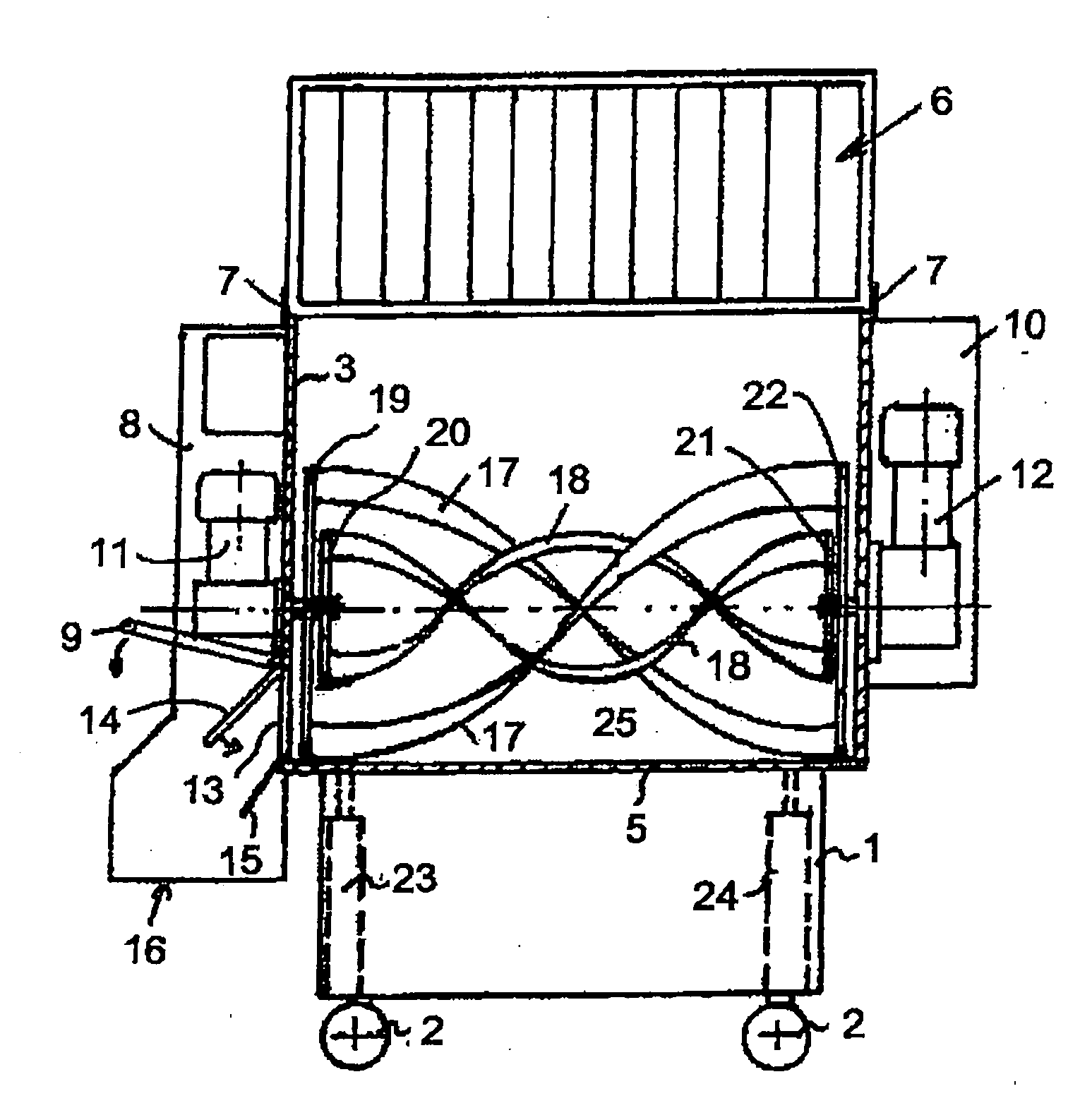 Installation for drying organic matter