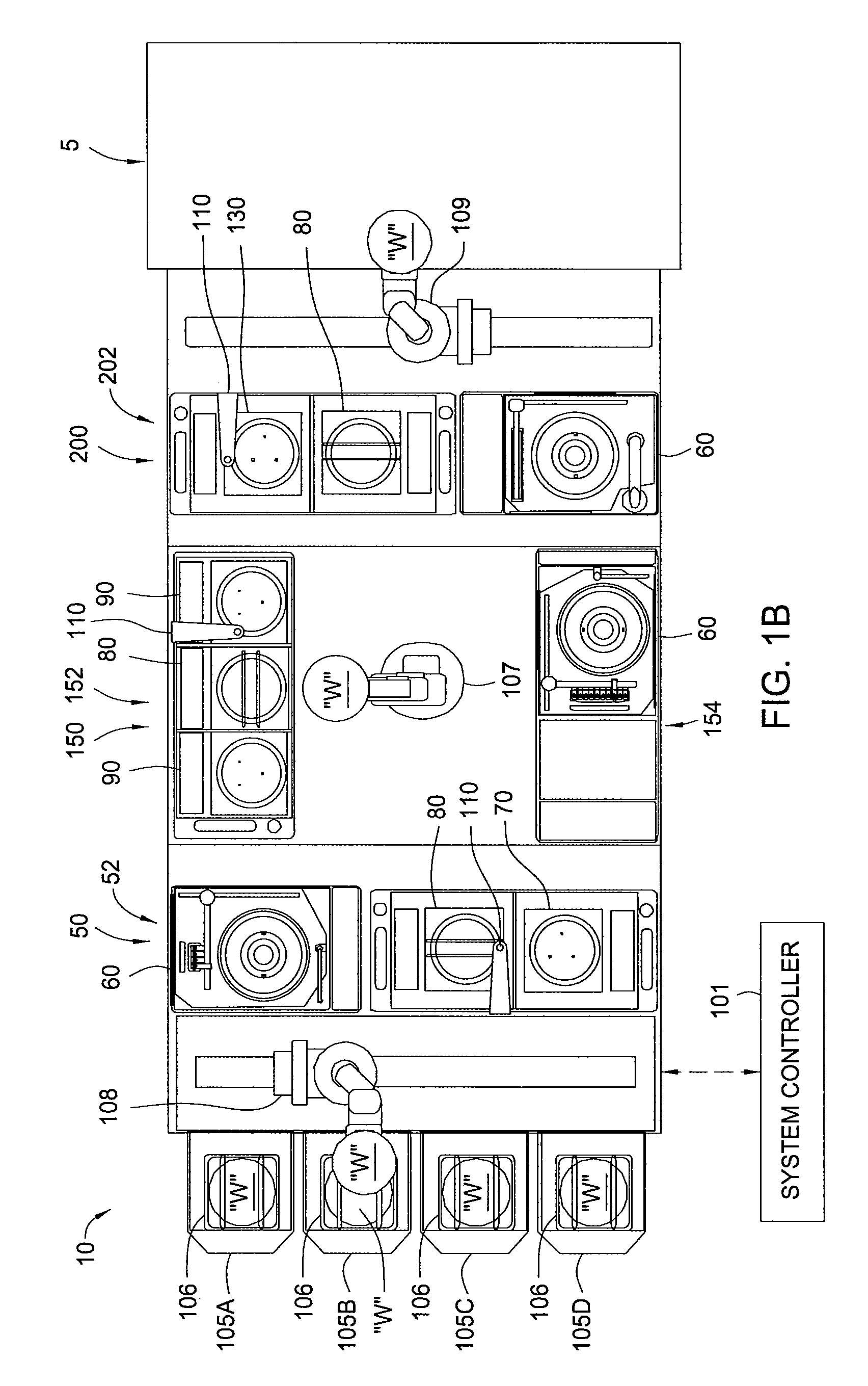 Cluster tool architecture for processing a substrate