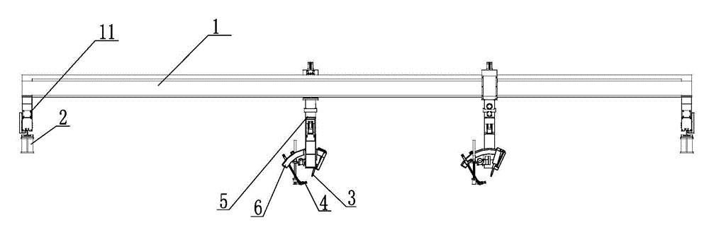 Defect fusing and removing equipment for continuous casting slab