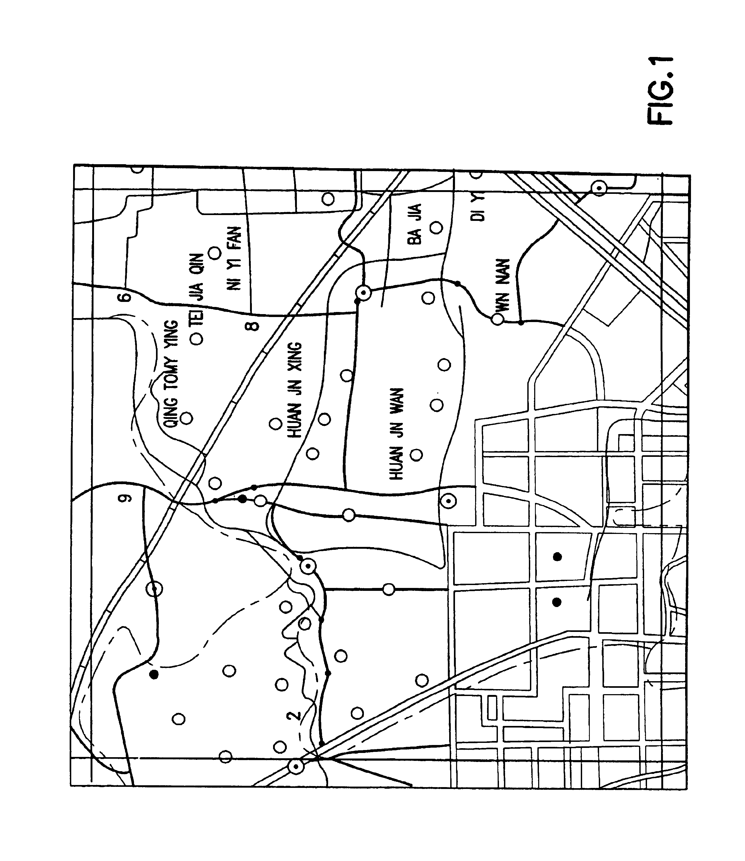 Determining means, terminal device, system and method for point label placement on a map