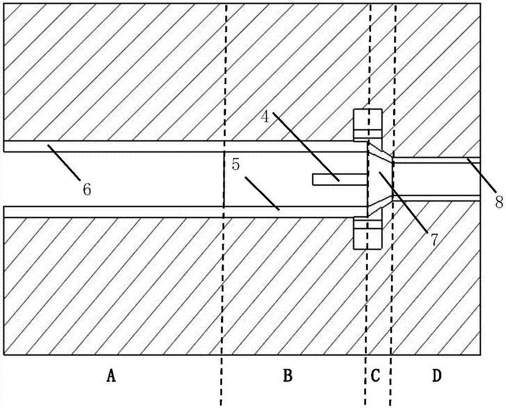 Broadband confocal waveguide HE0n mode excitation device