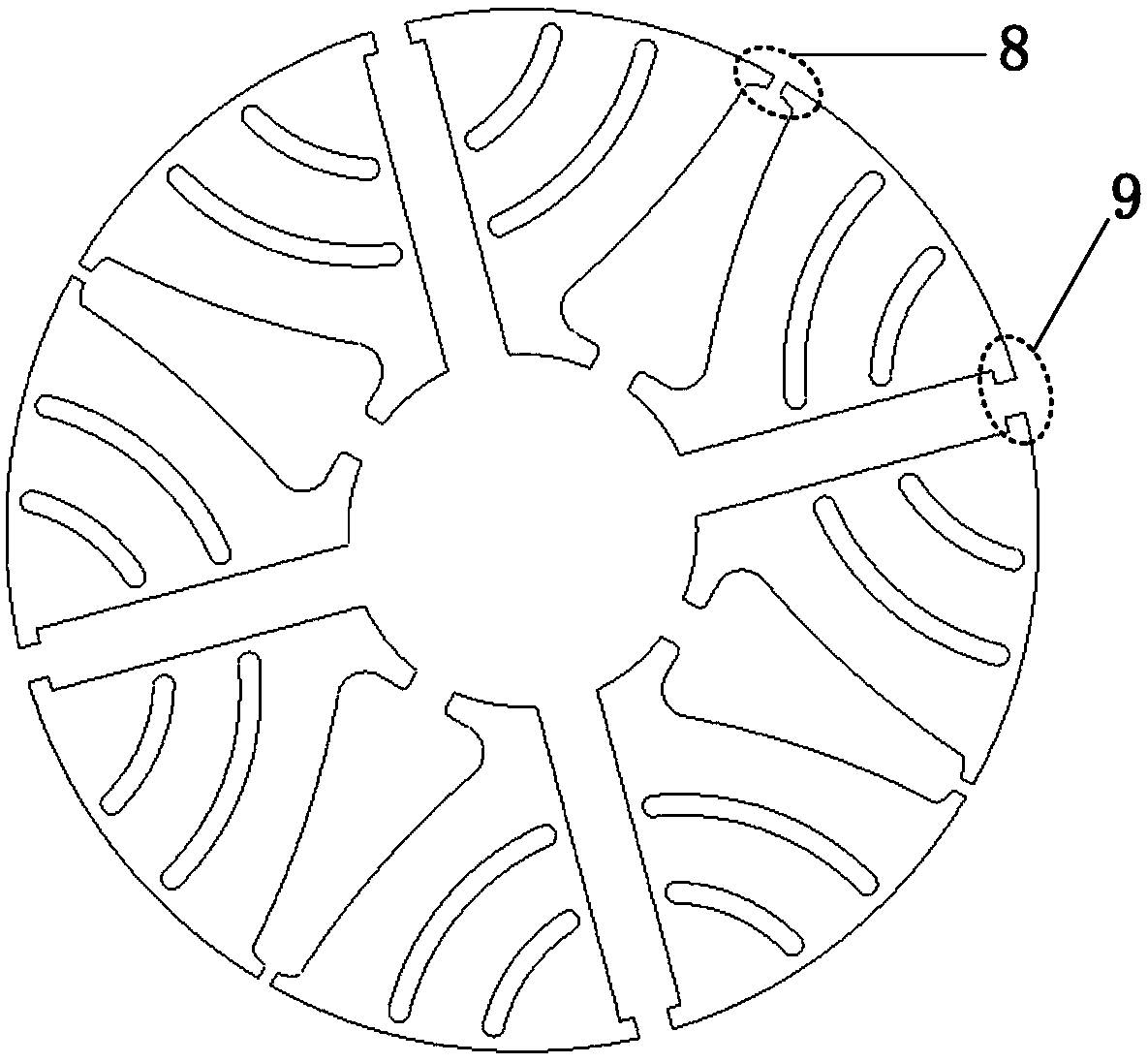 Rotor core of a variable flux permanent magnet synchronous motor