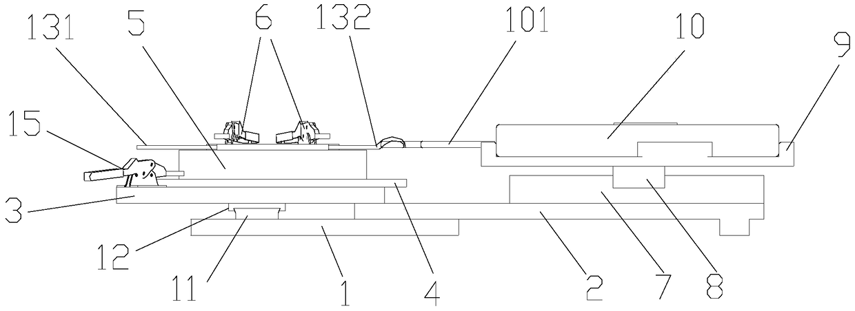 Tensile testing device and testing method thereof