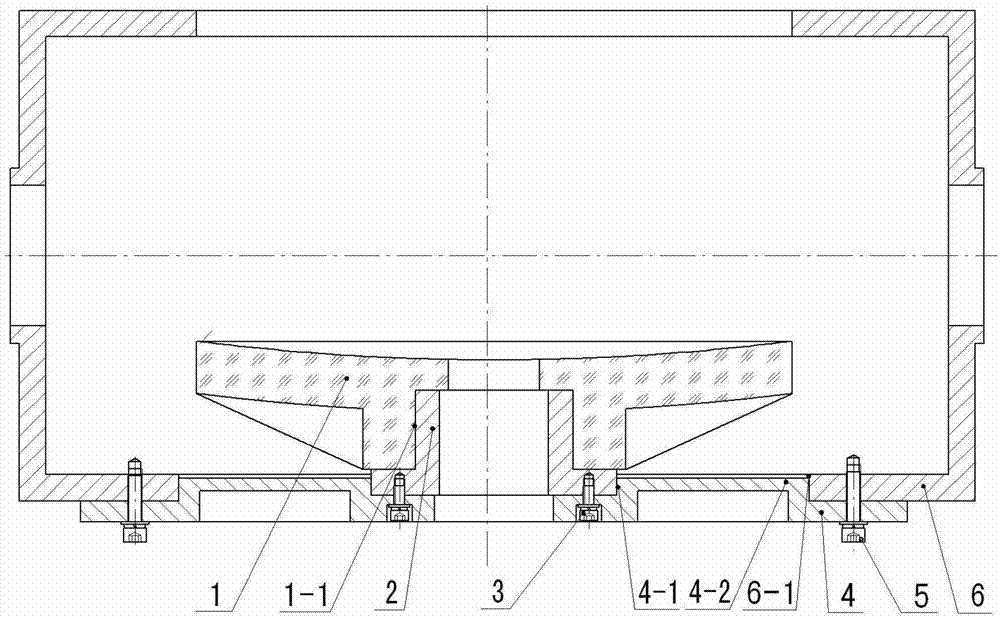 A primary mirror floating support mechanism with a positioning film