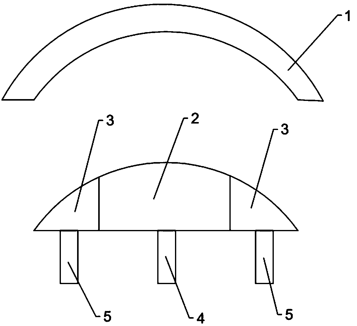 Curve surface attaching clamp and attaching method