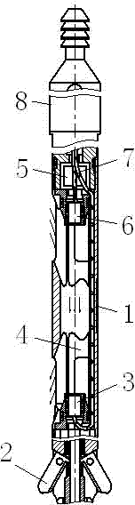 Method and device for adjusting flow of underground distributed water in up and down reciprocating motion manner