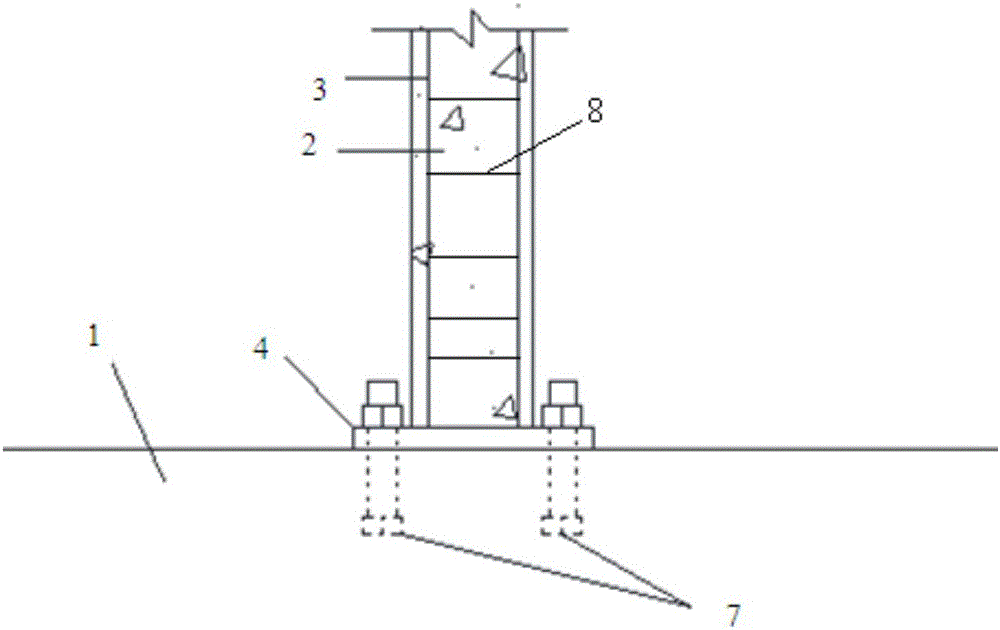 Rammed earth wall with precast concrete constructional columns