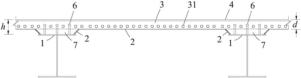 Steel-concrete combination deck plate and construction method thereof