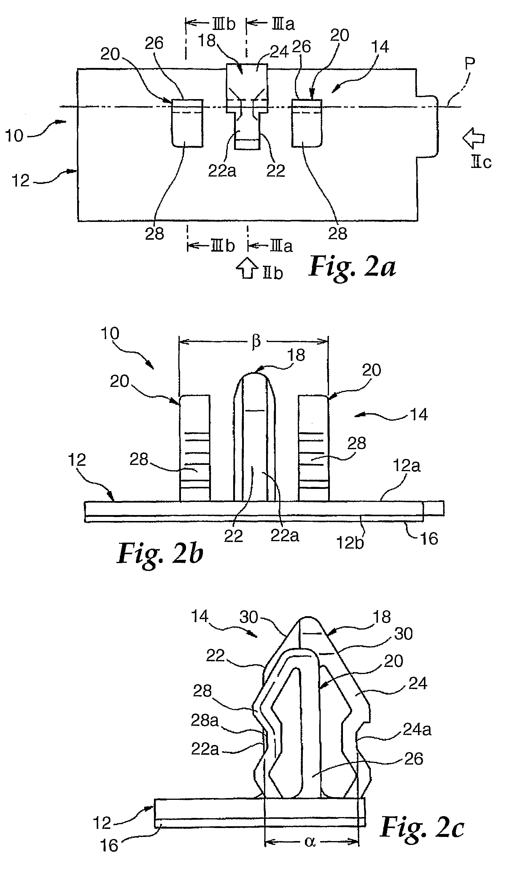 Three legs clip for windshield (article support)