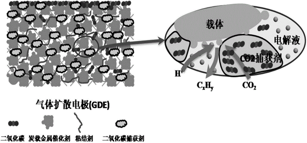 Gas diffusion electrode for carbon dioxide electrochemical reduction reaction and preparation method for gas diffusion electrode