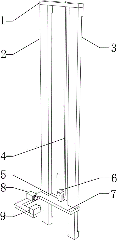 Measuring device capable of achieving real-time measuring of geometric dimensioning of cross section of sample and application thereof