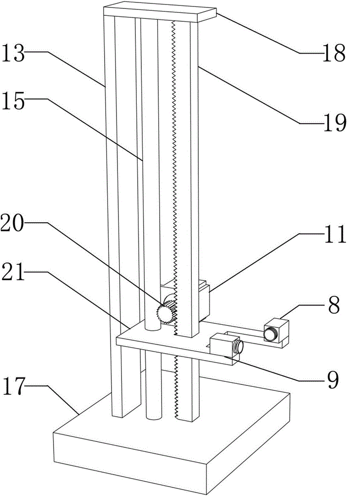 Measuring device capable of achieving real-time measuring of geometric dimensioning of cross section of sample and application thereof