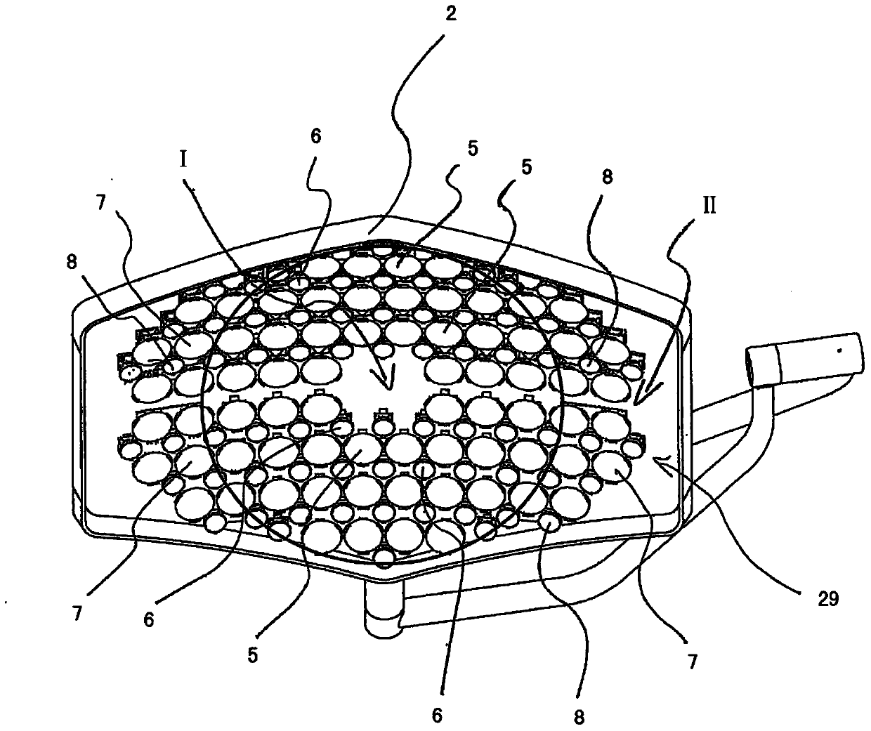 Surgical light and method for illuminating a surgical site