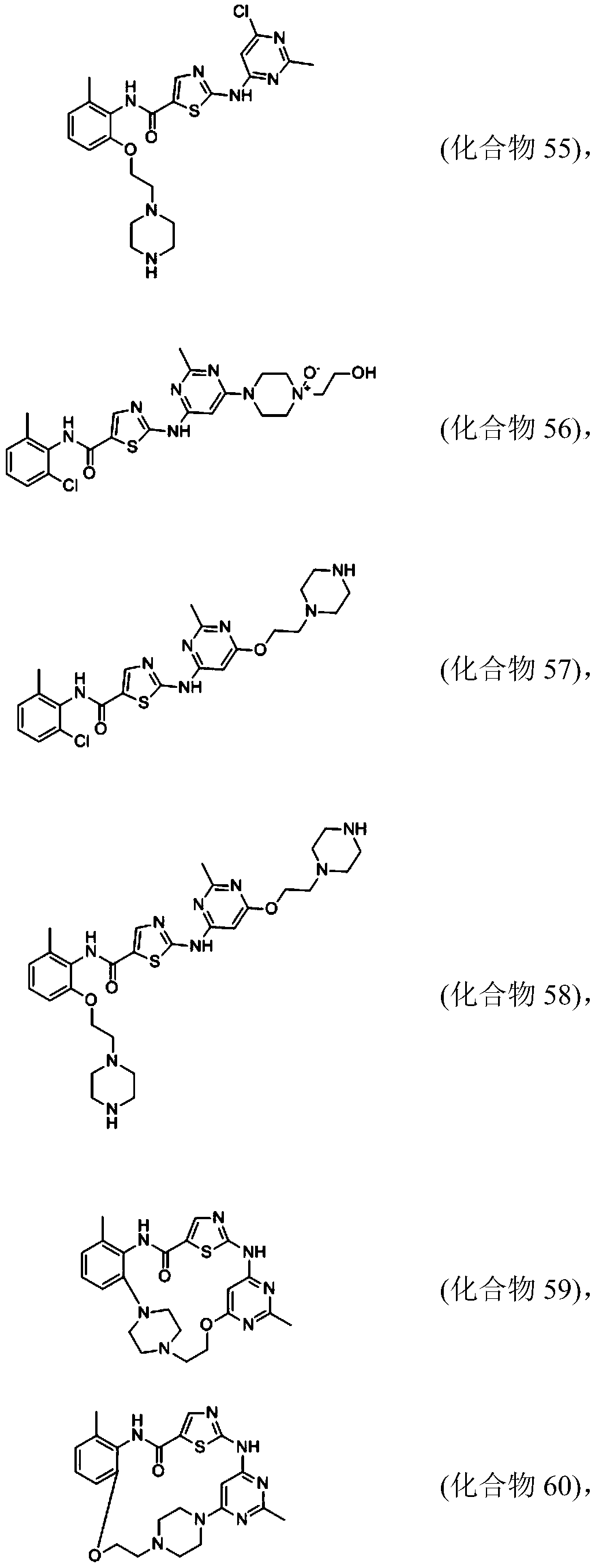 Application of composition containing heterocyclic compound in preparation of drug for treating leukemia