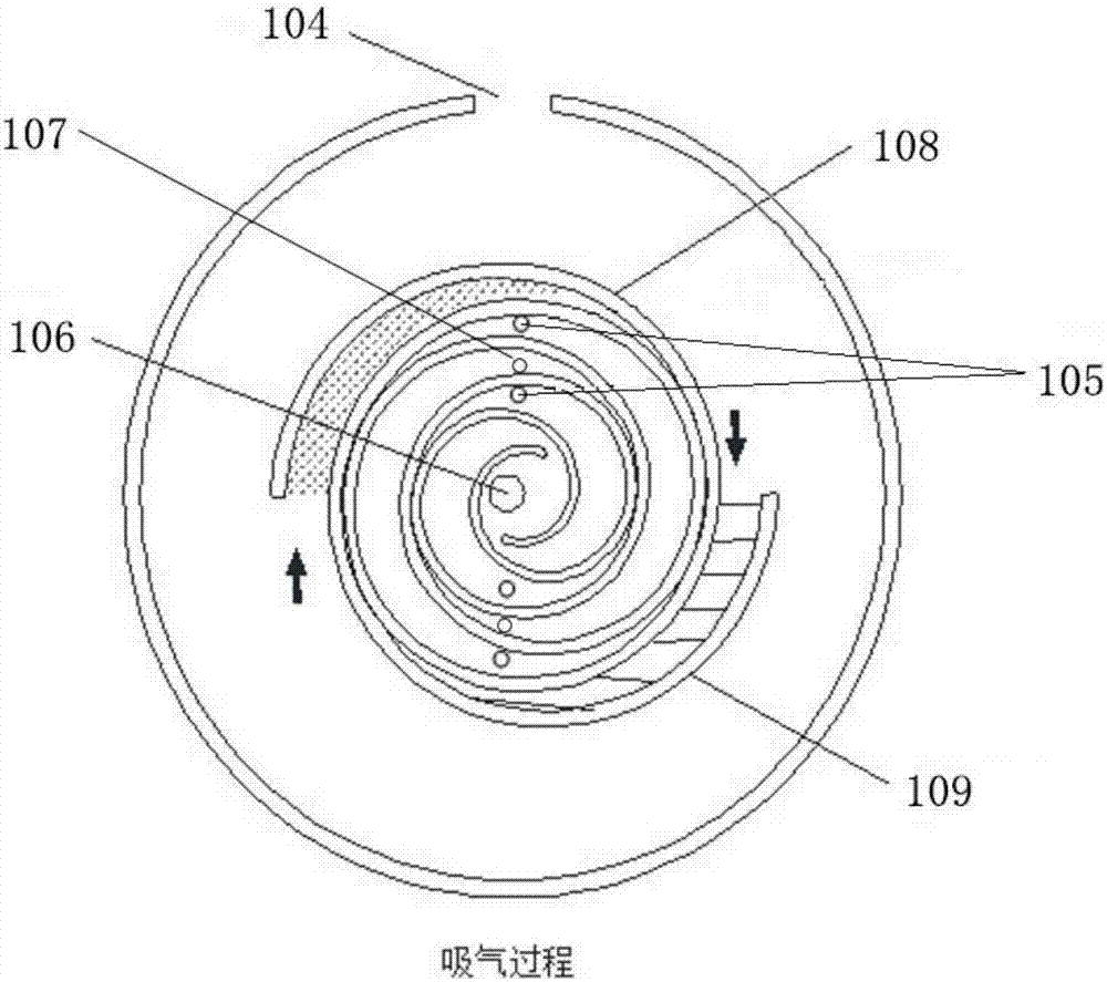 Scroll compressor with both gas supplement function and intermediate gas exhaust function and heat pump system