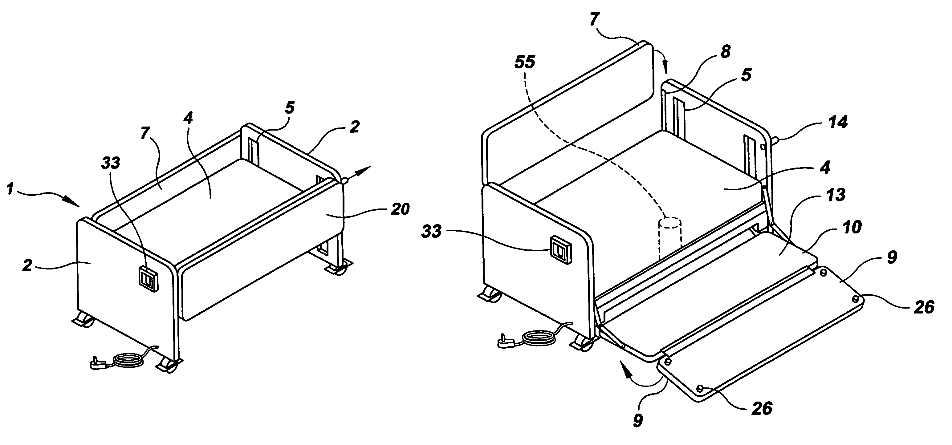 Convalescent bed