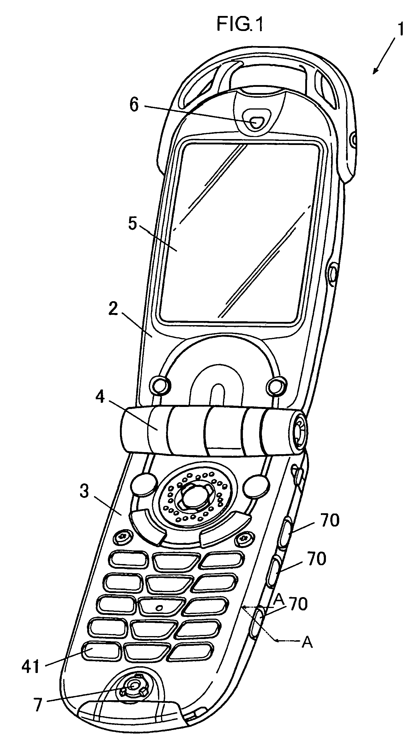 Waterproof structure of push button switch