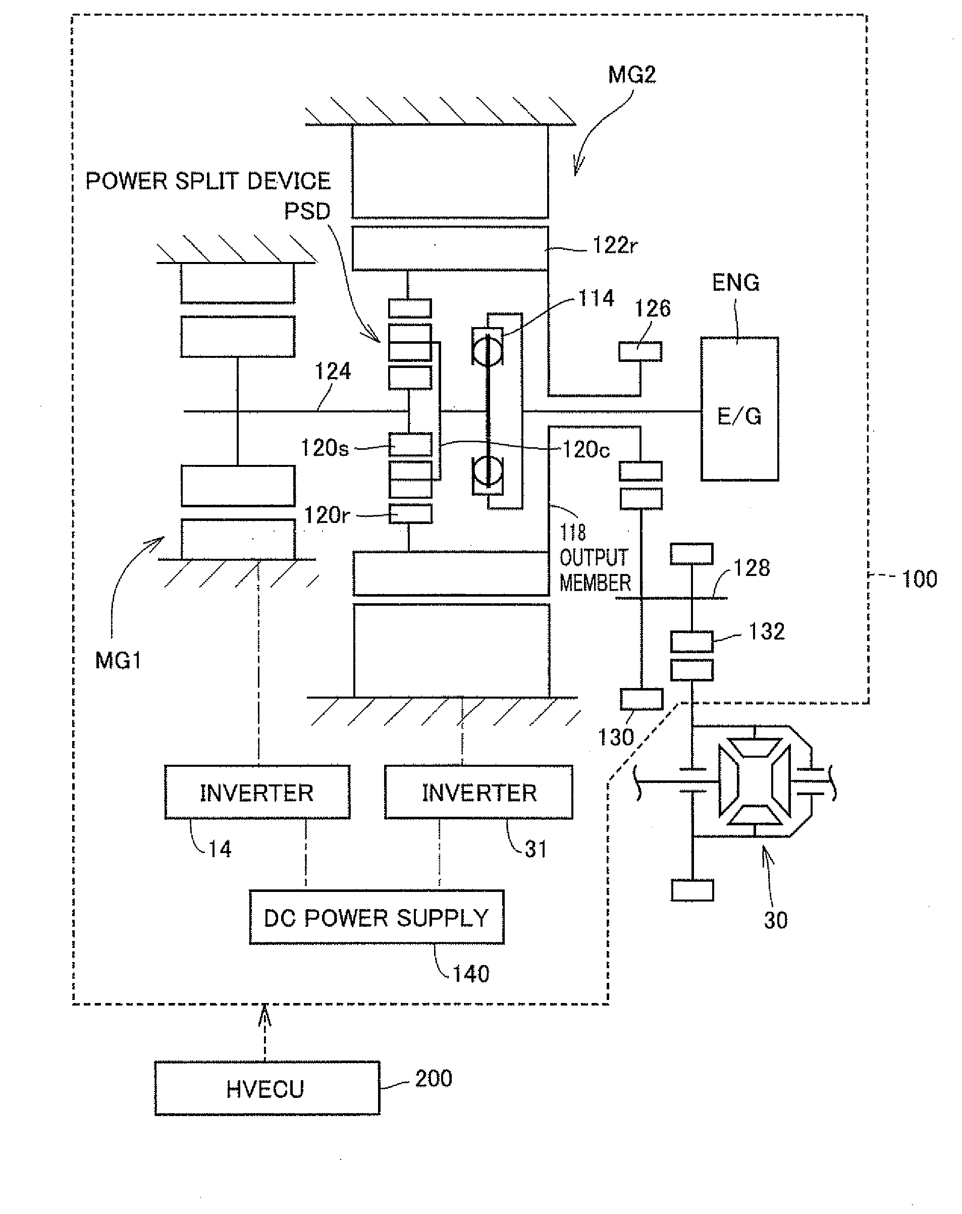 Motor drive apparatus, hybrid drive apparatus and method for controlling motor drive apparatus