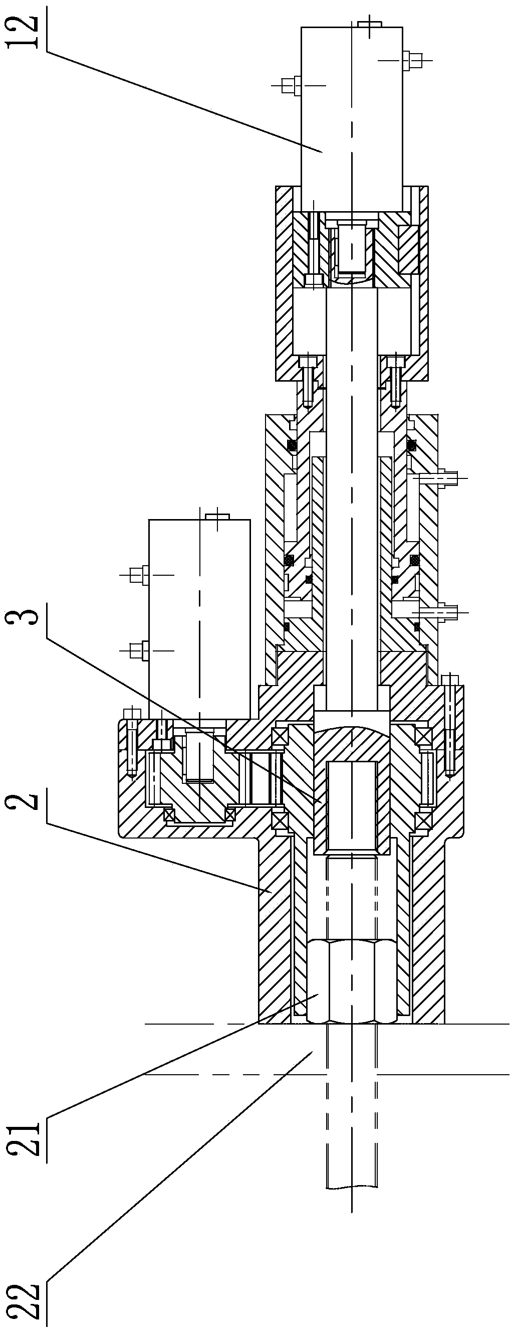 Pre-tensioning track slab pre-tensioning jack and its method of tensioning track slab prestressed threaded steel bar