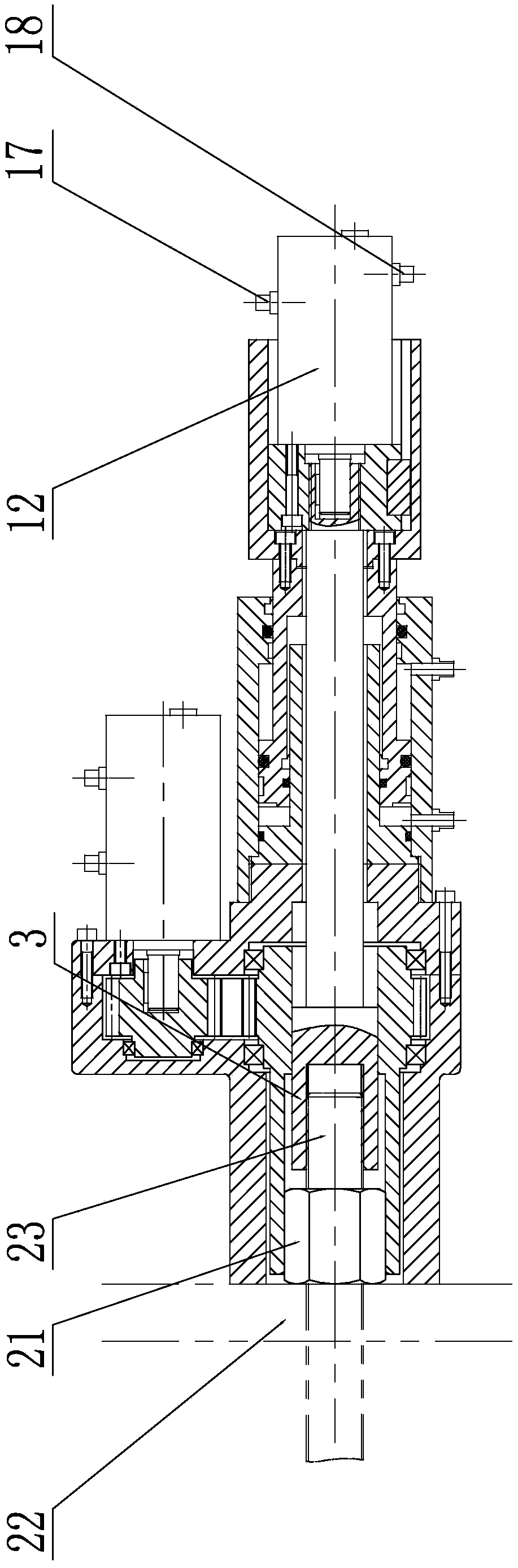 Pre-tensioning track slab pre-tensioning jack and its method of tensioning track slab prestressed threaded steel bar