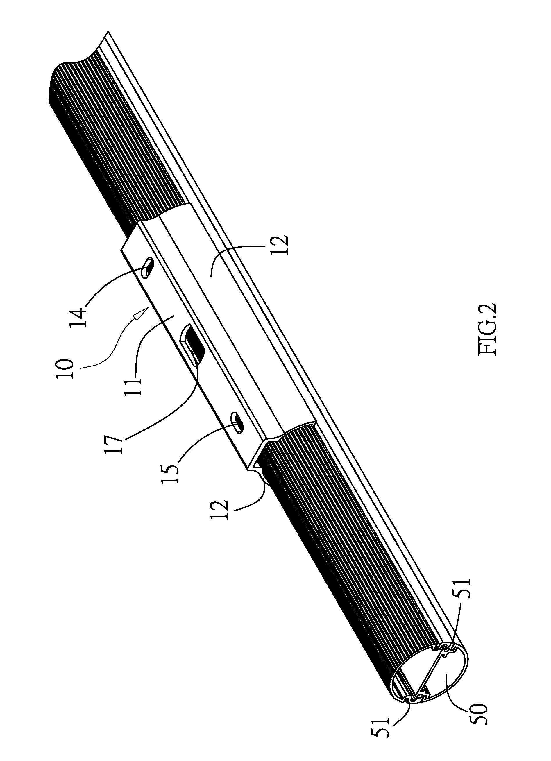 Lamp support structure for lamp tubes