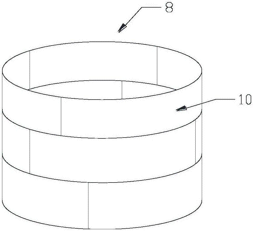 Suspension type well wall sinking construction method used for urban shaft construction