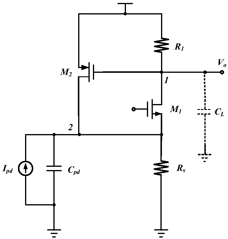 Broadband active feedback transimpedance amplifier for low voltage operation