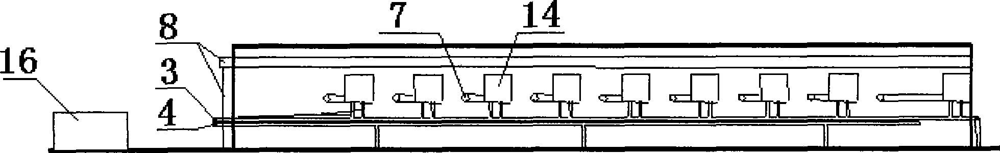 Column support full-size steel reinforced concrete two-way slab fire-resistant tester and its implementing method