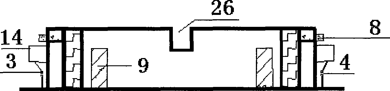 Column support full-size steel reinforced concrete two-way slab fire-resistant tester and its implementing method